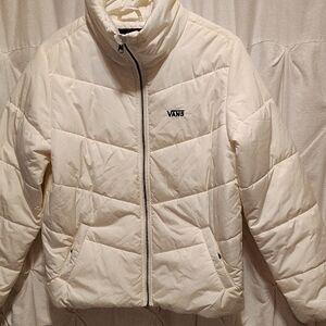 Vans Women's White Puffer Jacket